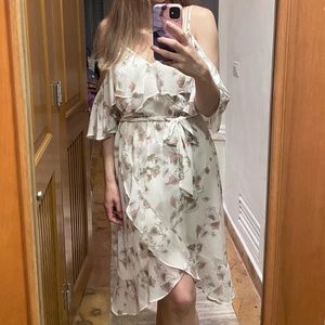 Floral Chiffon Midi Dress